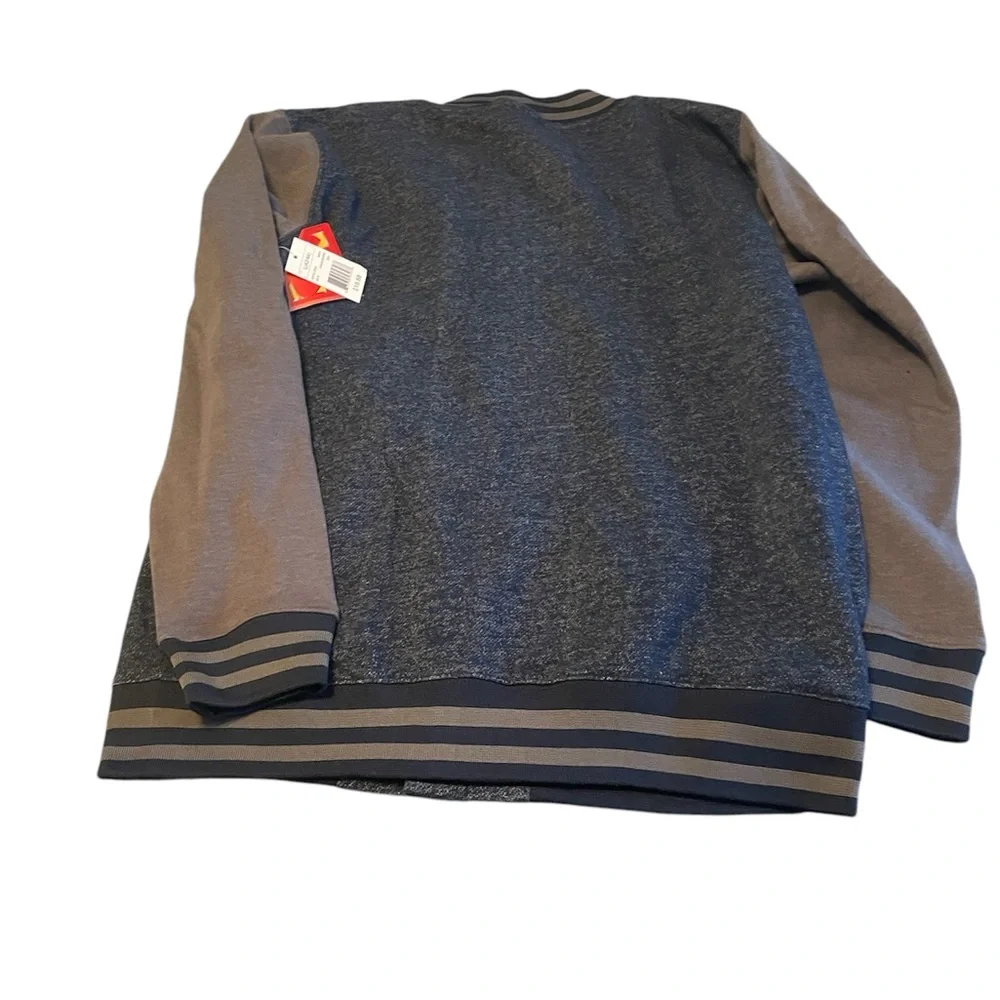 Navy Superman button up sweater - Picture 2 of 4